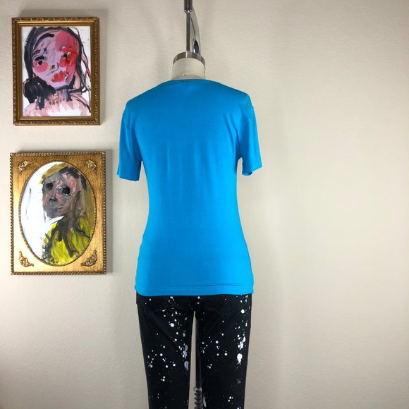 D&G Dolce & Gabbana Rhinestone Logo Tee Vintage - Picture 4 of 5